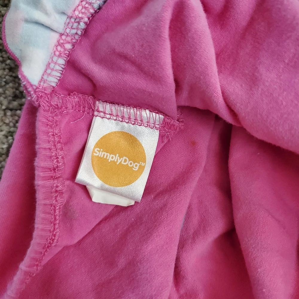 Trophy Dog Dress Pink and‎ Blue by SimplyDog Size Small